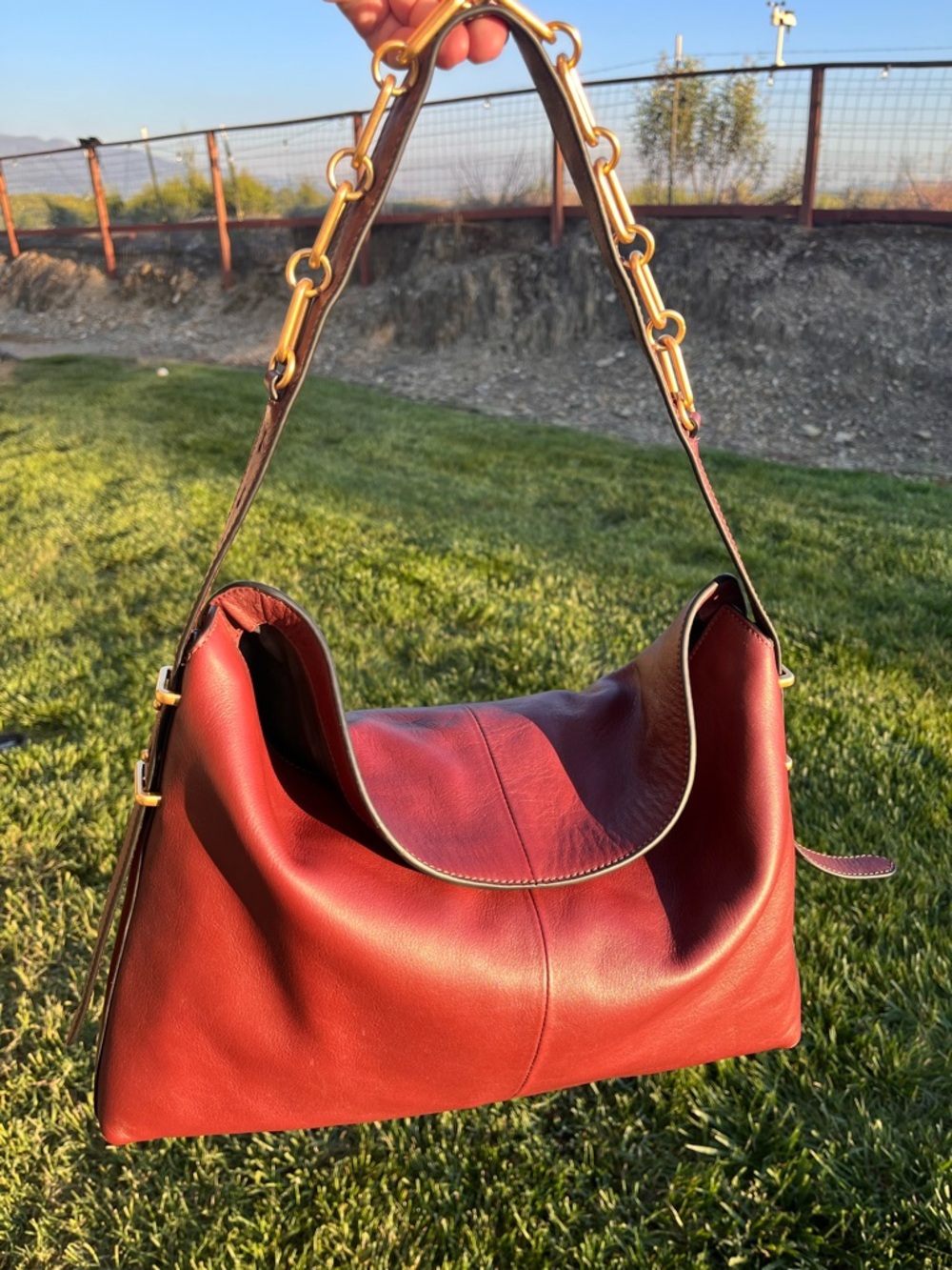 Authentic Vince Camuto Red Leather Shoulder bag